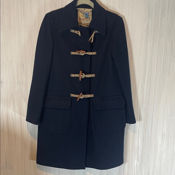 VINTAGE THE ORIGINAL DUFFER NAVY DUFFLE COAT